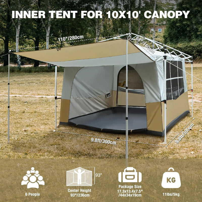 Load image into Gallery viewer, Camping Cube Inner Tent for 10'x10' Pop Up Canopy (Canopy &amp; Frame NOT Included)
