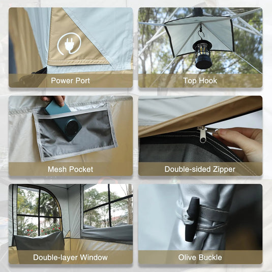 Camping Cube Inner Tent for 10'x10' Pop Up Canopy (Canopy & Frame NOT Included)