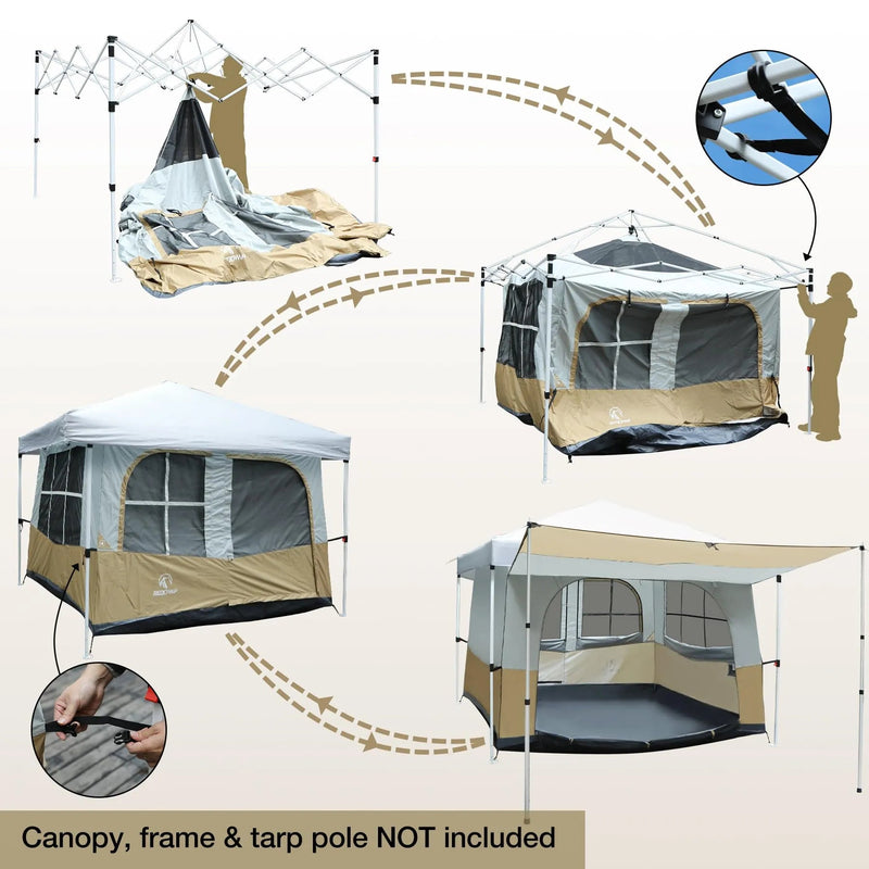 Load image into Gallery viewer, Camping Cube Inner Tent for 10'x10' Pop Up Canopy (Canopy &amp; Frame NOT Included)
