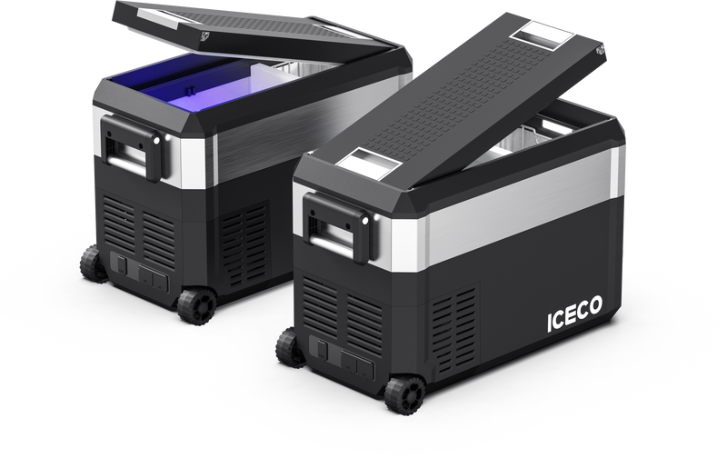 Load image into Gallery viewer, JP40 Pro Dual Zone Wheeled Portable Freezer- Golden | ICECO | 40 LT
