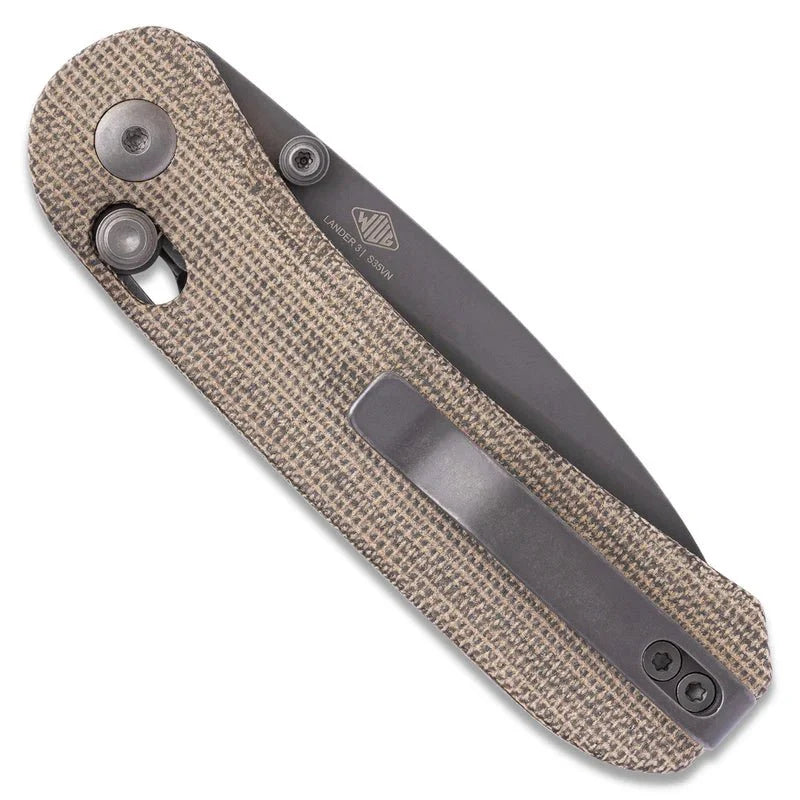 Load image into Gallery viewer, KNAFS Lander 3 Pocket Knife - Moondust Micarta - Clutch Lock
