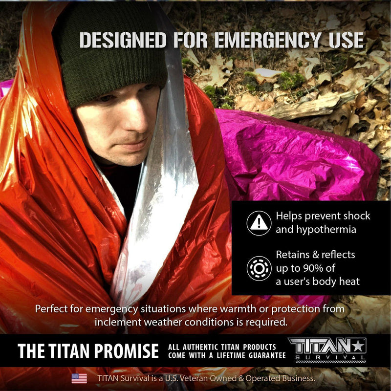 Load image into Gallery viewer, XL Emergency Survival Blankets, 5-Pack
