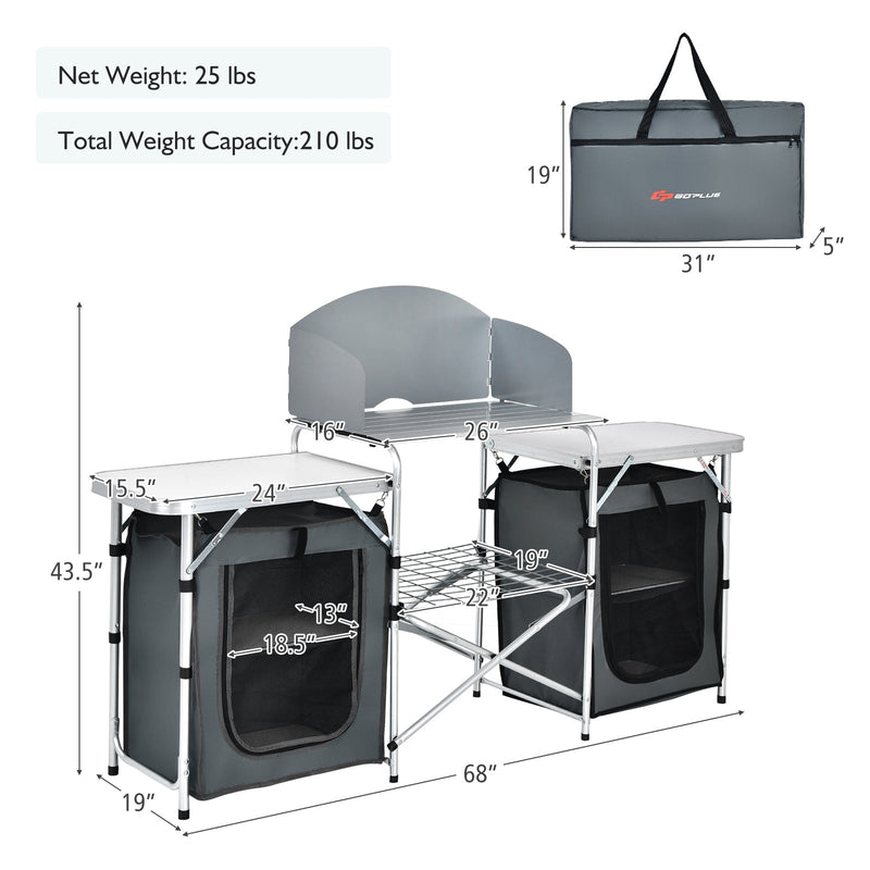 Load image into Gallery viewer, Folding Camping Table with Storage Organizer
