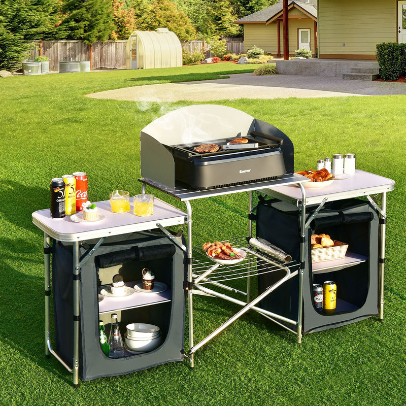 Load image into Gallery viewer, Folding Camping Table with Storage Organizer
