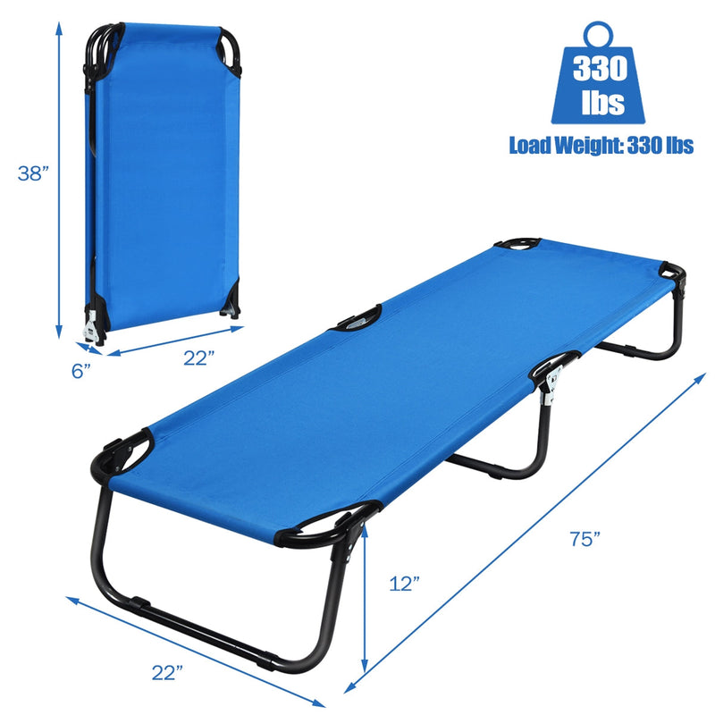 Load image into Gallery viewer, Outdoor Folding Camping Bed for Sleeping Hiking Travel-Black
