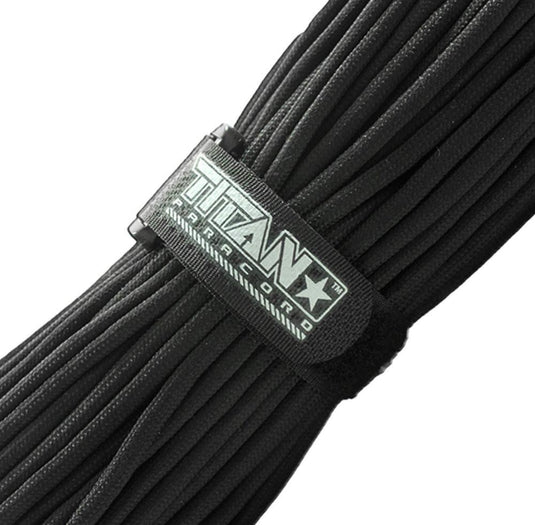 Paracord Fasteners, Hook & Loop, 5-Pack | BLACK