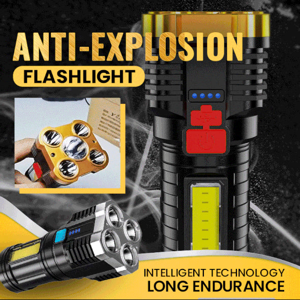 Load image into Gallery viewer, Ultra Bright Waterproof Outdoor LED Flashlight with Side Lamp
