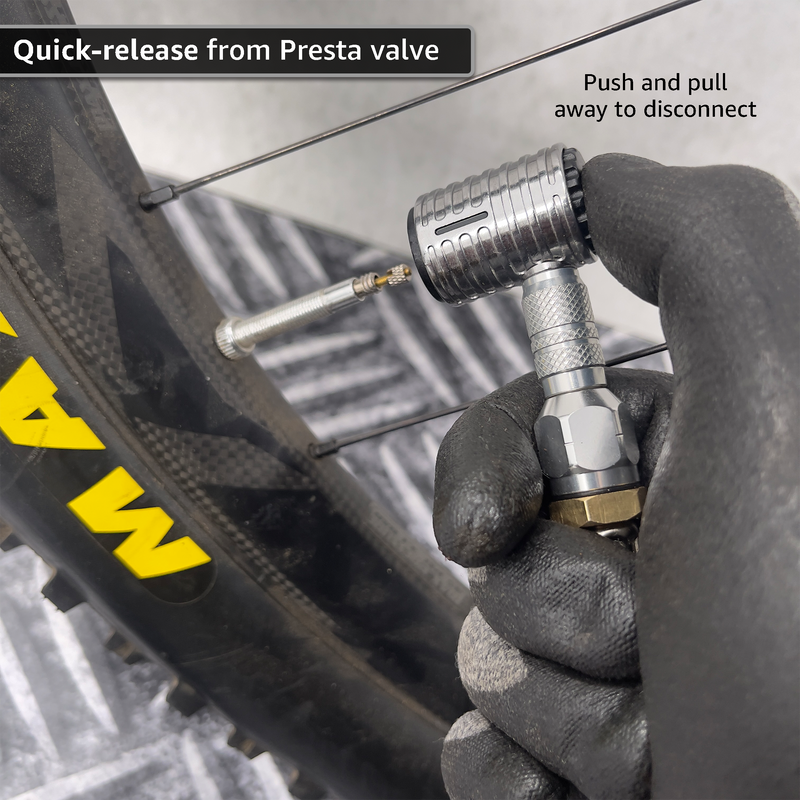 Load image into Gallery viewer, Lightning™ XP Locking Presta Air Chuck for Bike Tires - 1/4" F-NPT (Presta Valves)

