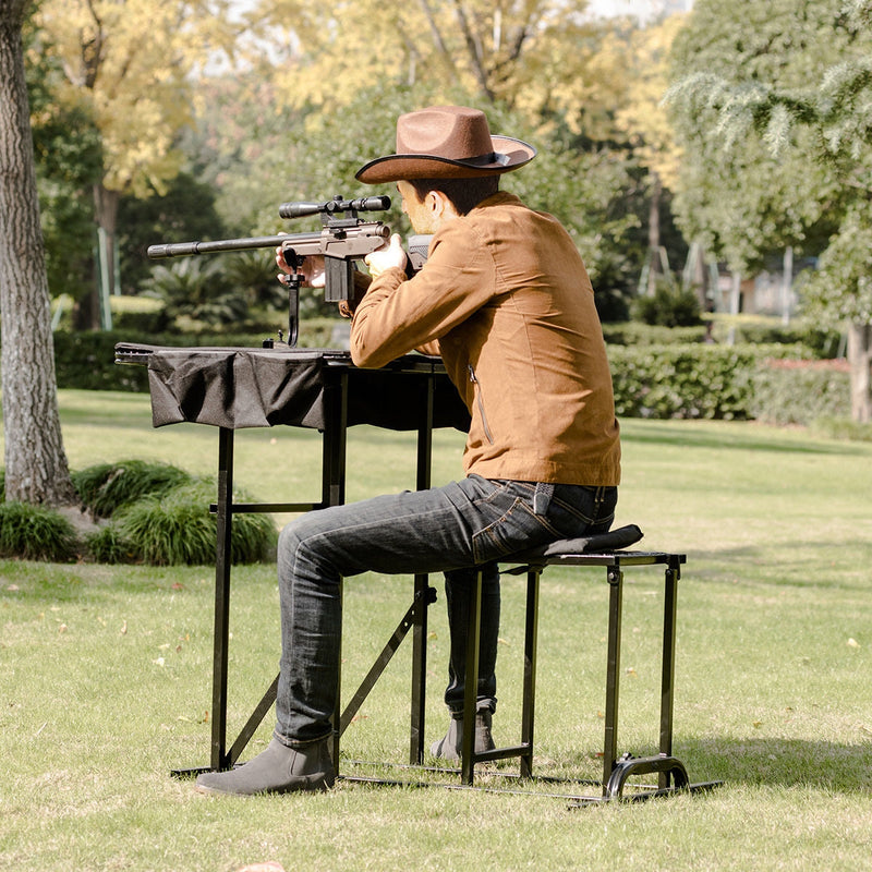 Load image into Gallery viewer, Foldable Shooting Bench with Adjustable Height Table
