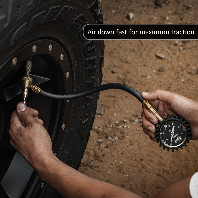 Load image into Gallery viewer, RapidFlow™ Tire Deflator Gauge (0-60 PSI) | Rapid Off-Road Air Down Kit
