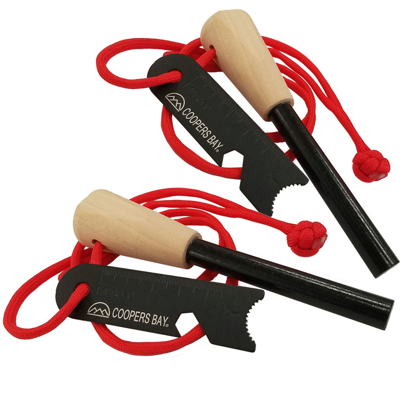 Load image into Gallery viewer, FireStorm™ Large 3/8" Ferro Rod Fire Starter - Red Loop Lanyard
