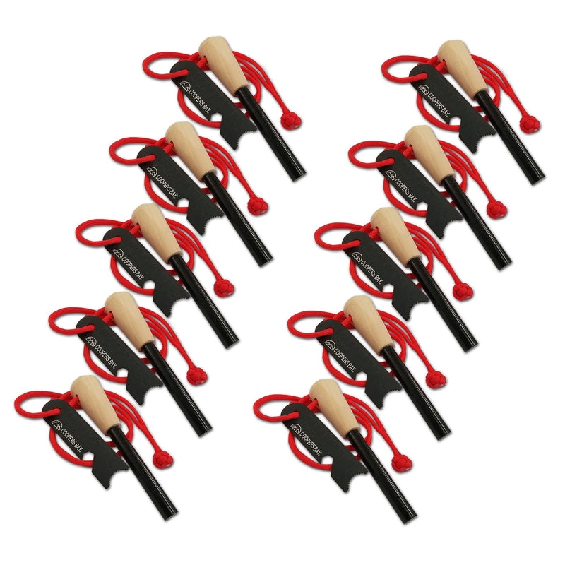 Load image into Gallery viewer, FireStorm™ Large 3/8" Ferro Rod Fire Starter - Red Loop Lanyard

