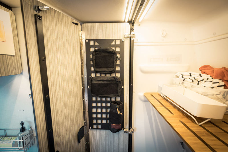 Load image into Gallery viewer, The Original Revel Shower Door MOLLE Panel by FreedomVanGo

