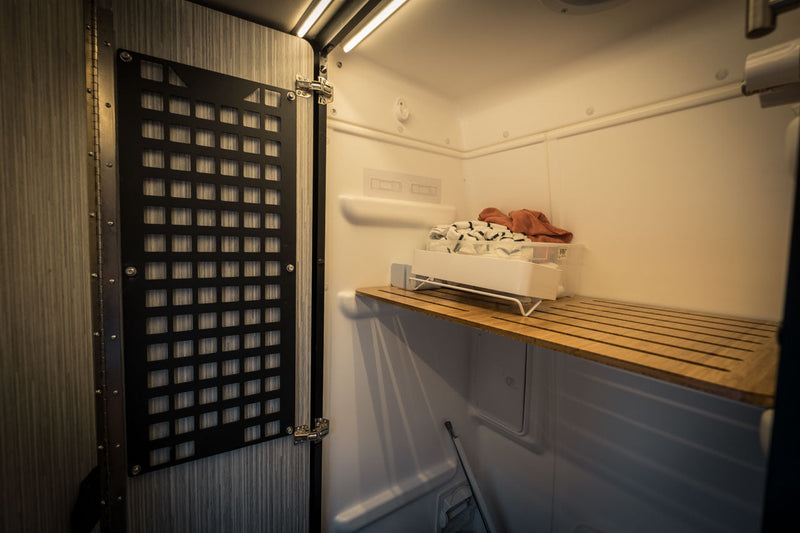 Load image into Gallery viewer, The Original Revel Shower Door MOLLE Panel by FreedomVanGo
