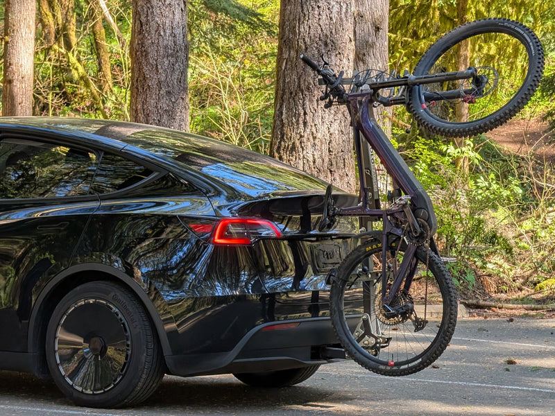 Load image into Gallery viewer, Lolo Racks 4 Bike Rack Optimized for EVs with Foot Activated Tilt and Folding Mast
