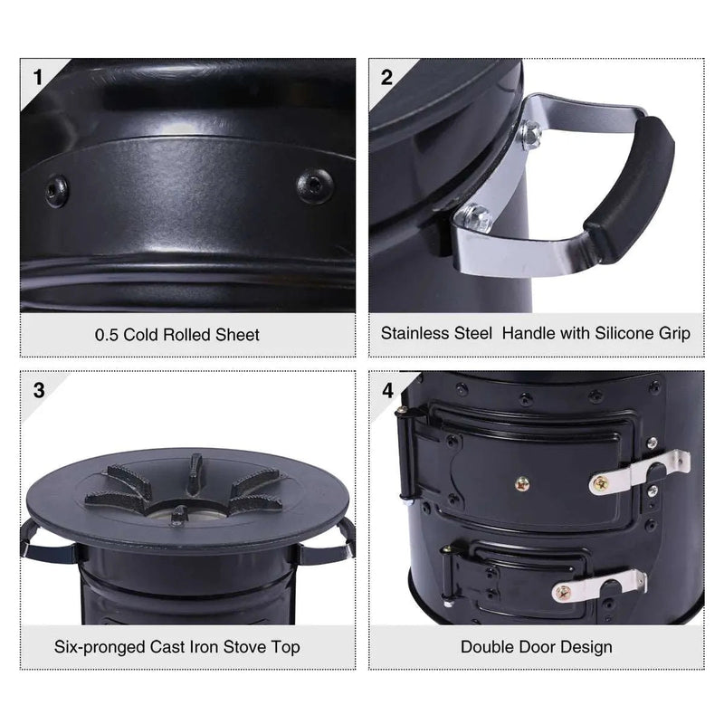 Load image into Gallery viewer, Redcamp Portable Rocket Stove for Camping
