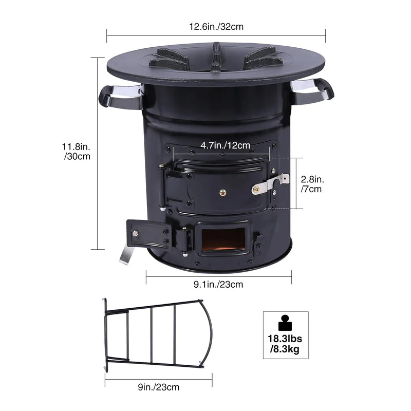 Load image into Gallery viewer, Redcamp Portable Rocket Stove for Camping
