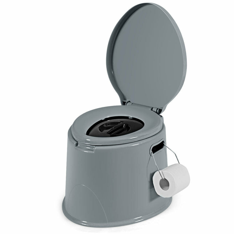 Load image into Gallery viewer, 5L Portable Travel Toilet with Paper Holder for Outdoor
