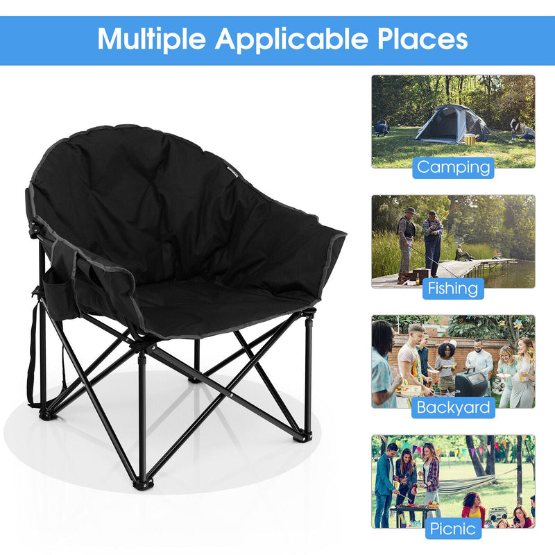 Load image into Gallery viewer, Folding Camping Moon Padded Chair with Carrying Bag
