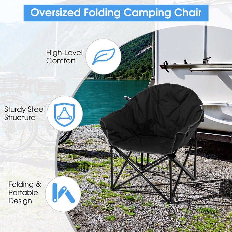 Load image into Gallery viewer, Folding Camping Moon Padded Chair with Carrying Bag
