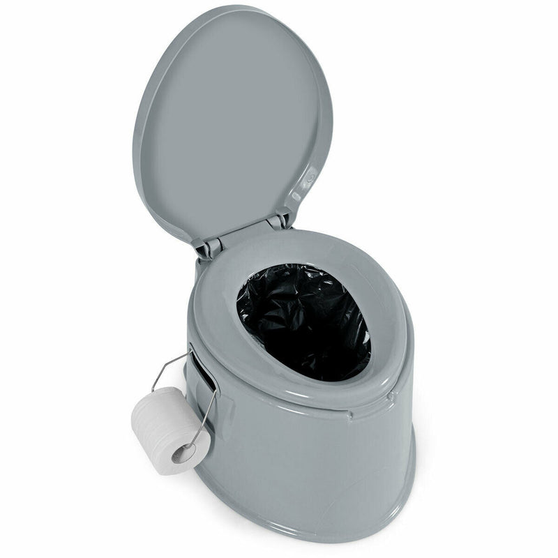 Load image into Gallery viewer, 5L Portable Travel Toilet with Paper Holder for Outdoor
