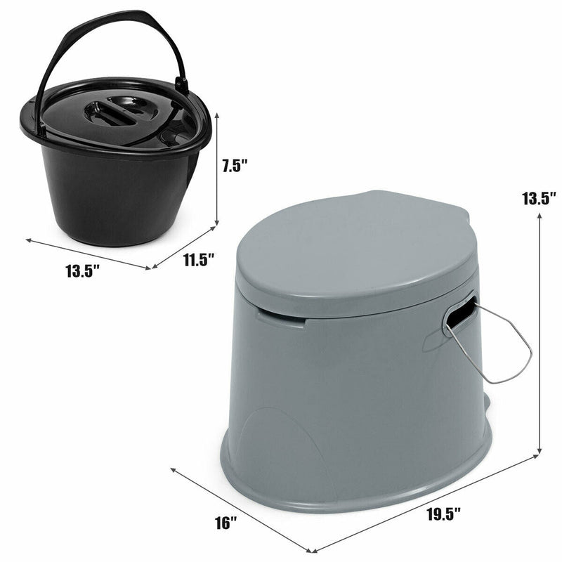 Load image into Gallery viewer, 5L Portable Travel Toilet with Paper Holder for Outdoor
