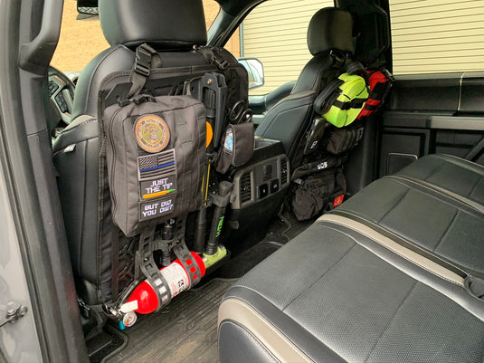 Off-Road Seat Back Panel Kit with Shovel - Hammer - Fire Extinguisher