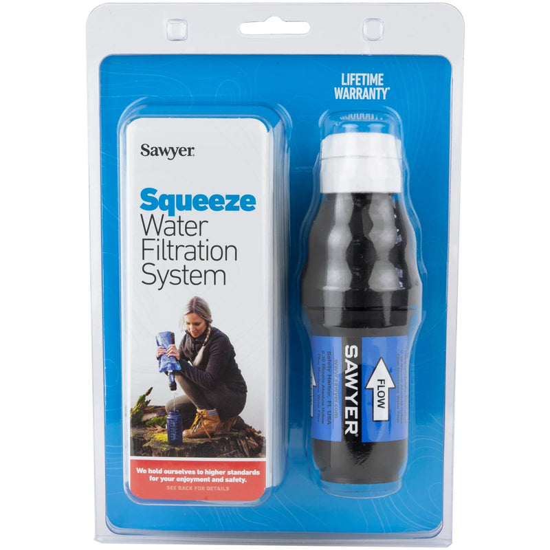 Load image into Gallery viewer, Sawyer Point One Squeeze Water Filter System | 0.1 Micron Backpacking Filter with Two 1L Pouches
