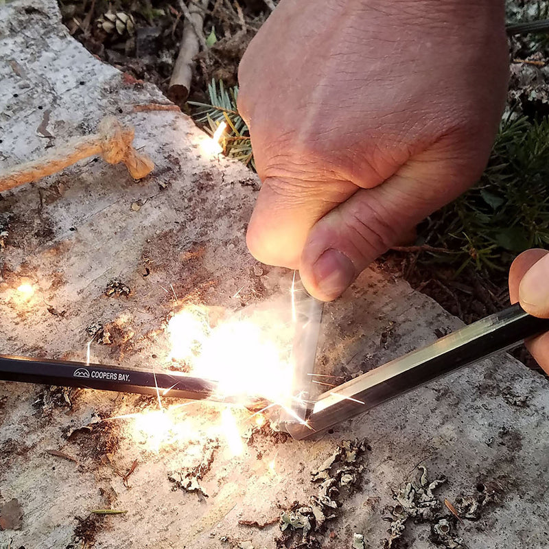 Load image into Gallery viewer, HexaLite™ Ferro Rod Fire Starter - X-Large 6-Sided Shape &amp; Easy Grip Striker
