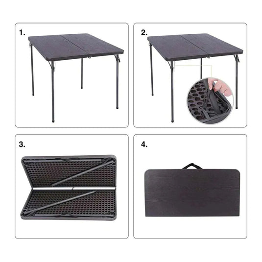 Lightweight Portable Square Card Table with Folding Legs