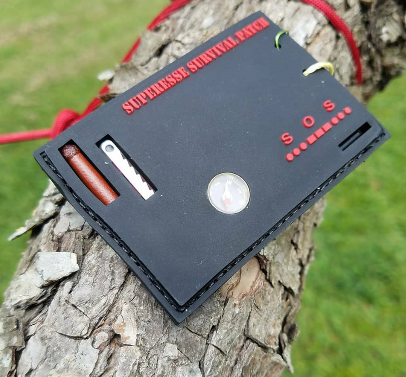 Load image into Gallery viewer, Superesse Survival Patch: Compartmentalized Micro EDC and Survival Kit
