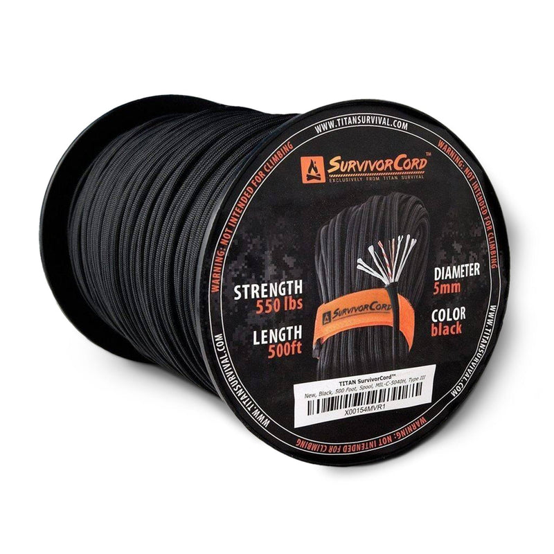 Load image into Gallery viewer, SurvivorCord Spool | BLACK
