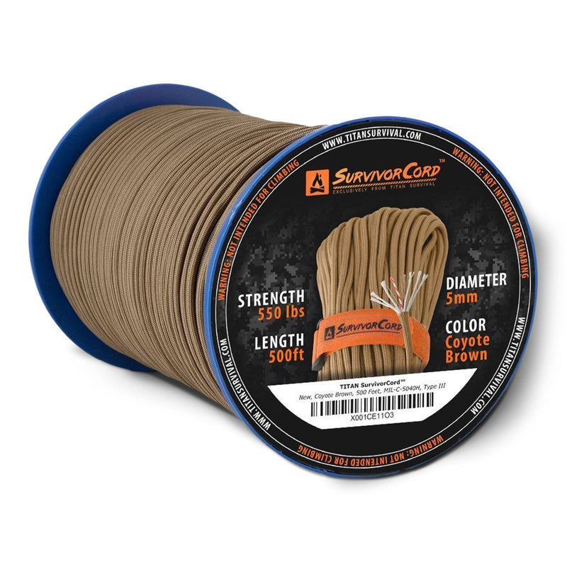 Load image into Gallery viewer, SurvivorCord Spool | COYOTE BROWN

