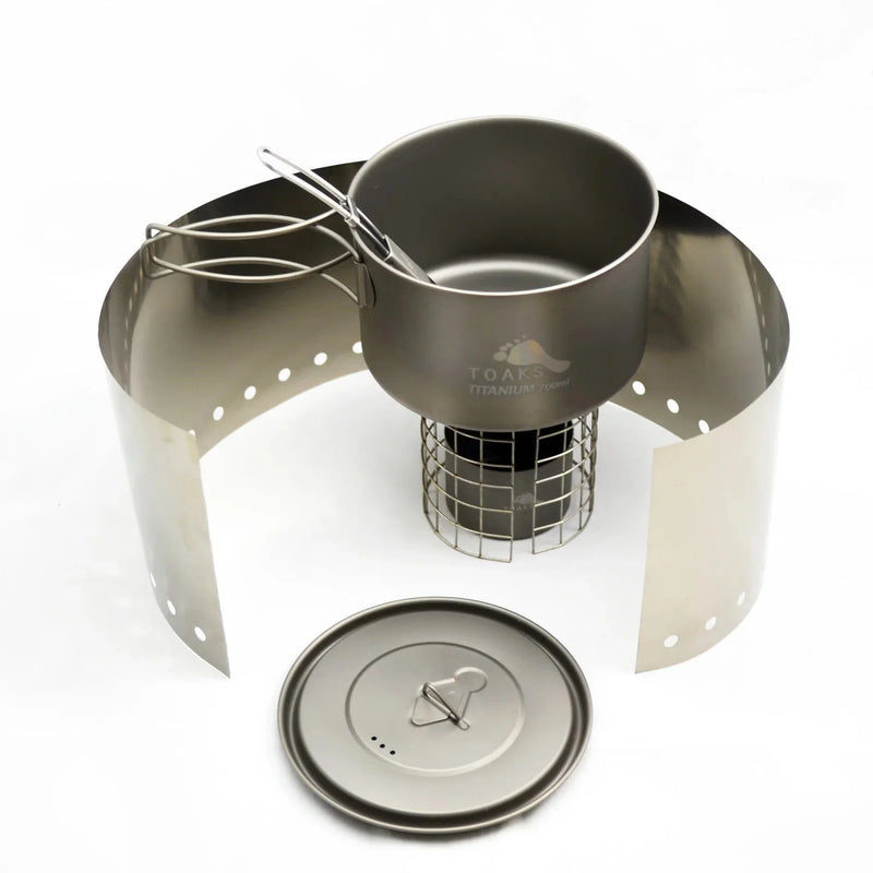 Load image into Gallery viewer, TOAKS Titanium Alcohol Stove Cook System with 700ml Pot

