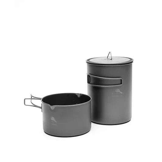Load image into Gallery viewer, TOAKS Titanium Freedom Cookset 2PC | Ultralight Titanium Camping Cookware Set
