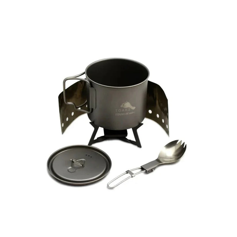 Load image into Gallery viewer, TOAKS Ultralight Titanium Solid Fuel Cook System
