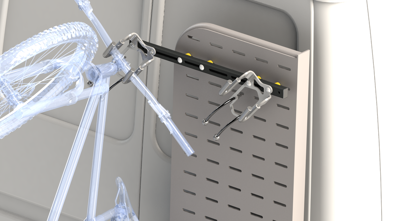 Load image into Gallery viewer, Bike Rack Kit for Van Cargo Molle Panel Lolo Racks Rad Lad
