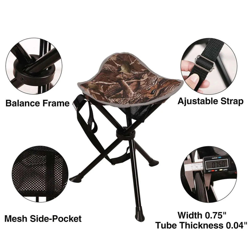 Load image into Gallery viewer, Lightweight 3 Legged Tripod Camp Stool
