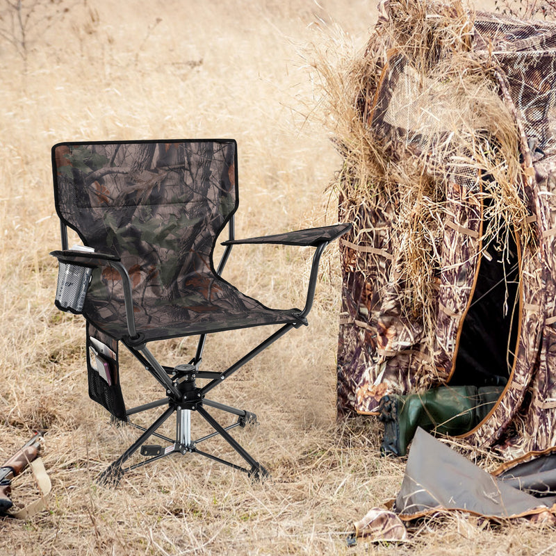 Load image into Gallery viewer, 360° Swivel Hunting Chair Portable Foldable Hunting Chair Set of 2-Camo
