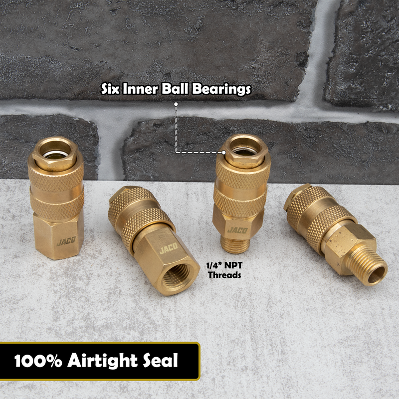 Load image into Gallery viewer, Hi-Flo Quick Connect Air Fittings | Plug &amp; Coupler Kit - 1/4" NPT (Set of 12)
