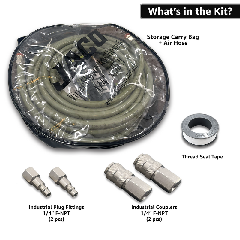 Load image into Gallery viewer, ViperFlow Poly Air Hose Kit - 1/4" x 30 ft.
