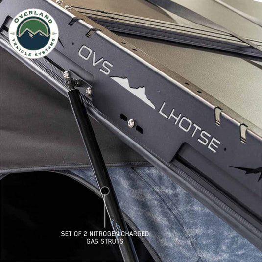 Stay Ready Outdoors XD Lohtse Clam Shell Aluminum Hard Shell Roof Top Tent, Blue Body & Black Rainfly