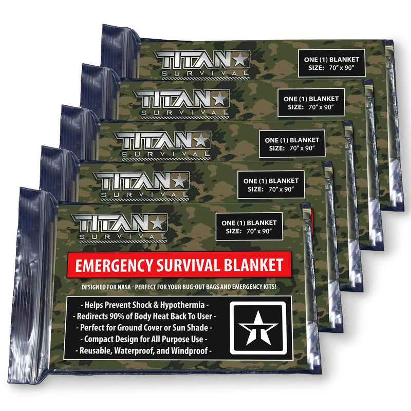 Load image into Gallery viewer, XL Emergency Survival Blankets, 5-Pack
