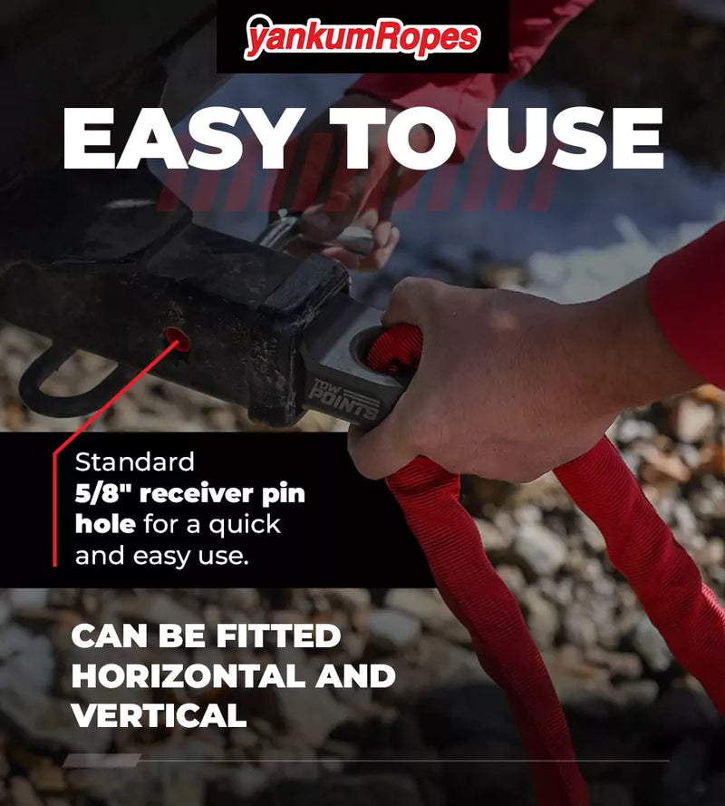 Load image into Gallery viewer, Yankum Ropes 2 1/2" Hitch Receiver Recovery Point
