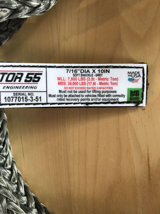 Factor 55 Standard Duty Soft Shackle 7/16" x 10"